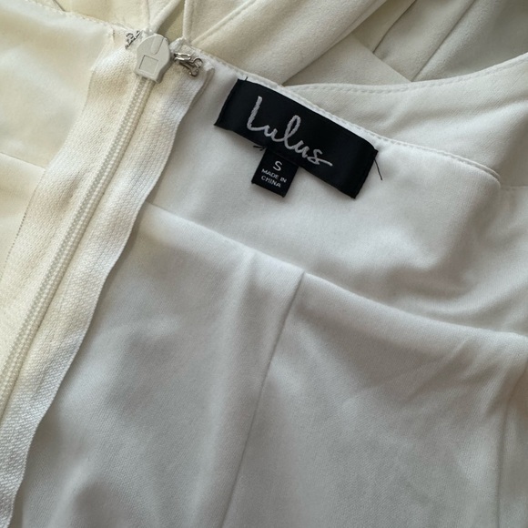 Lulu’s White Ruffle Dress - Picture 2 of 4